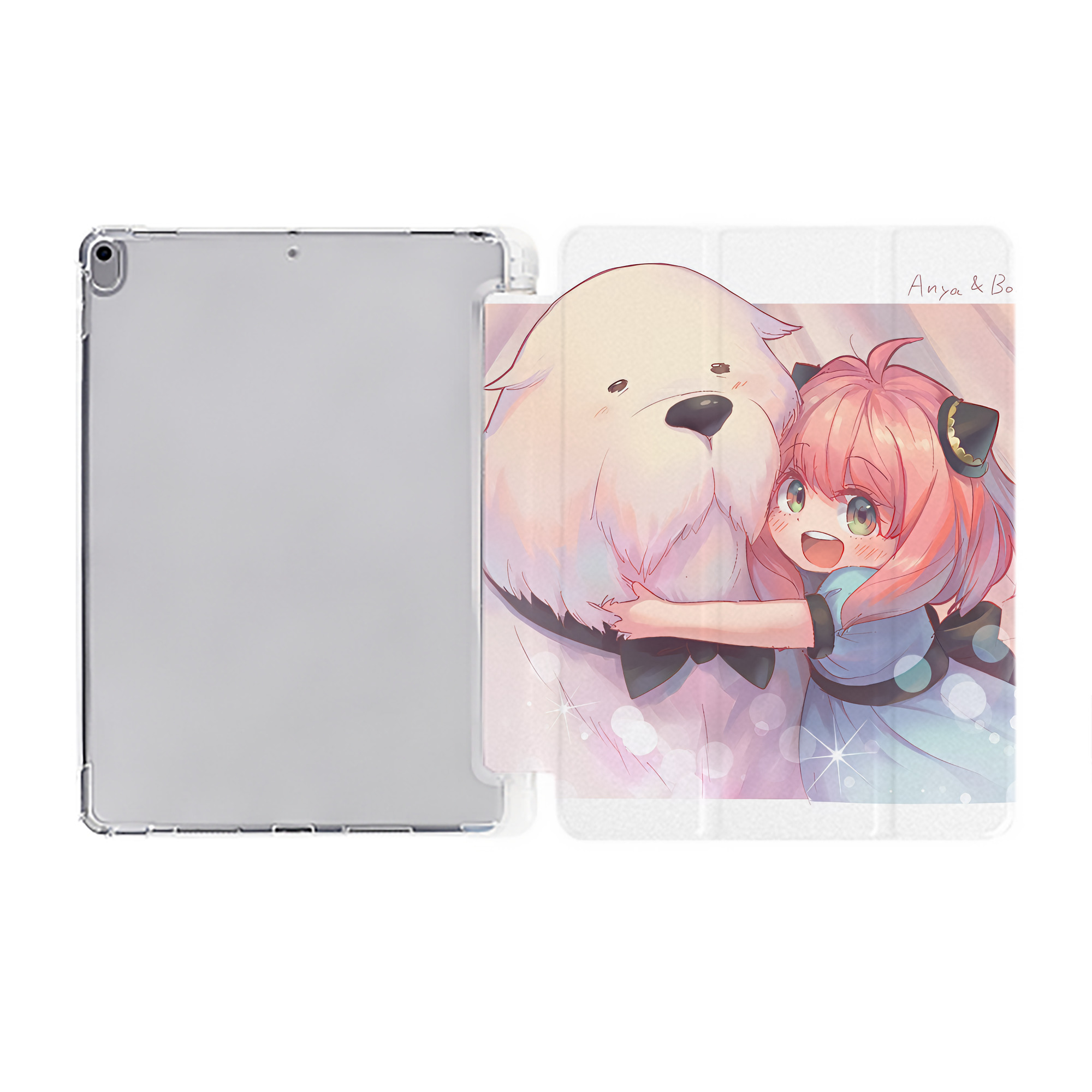 （画像用） SPY×FAMILY间谍家家酒 IPad ケース ペン収納付き 三つ折りスタンド PUレザー×シリコン 対応機種9.5/10.5/10.9インチ